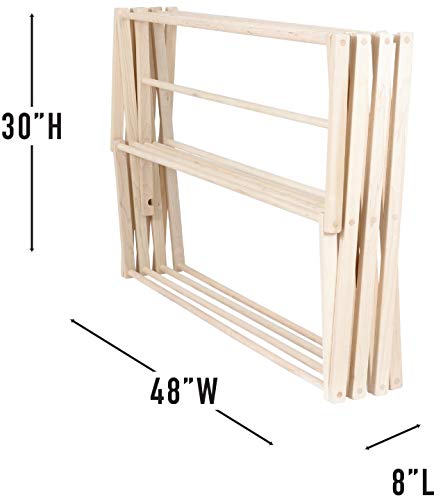 Pennsylvania Woodworks Clothes Drying Rack: Solid Maple Hard Wood Laundry Rack For Blankets, Towels, Bedding & More, Heavy Duty Folding Drying Rack, Made In Usa, No Assembly Needed, Xxlarge #TOP6