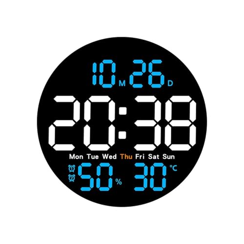 �f�W�^���ڊo�܂����v�A 10�C���` LED ��^�f�W�^���Ǌ|�����v �����R���t�� ���x���x ���t �T�\�� �J�E���g�_�E�� �^�C�~���O���v �z�[���f�R���[�V����(Blue)