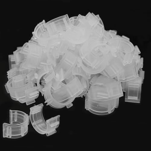 Image of Fbshicung 100pcs Sewing Bobbin Clips, Clear Bobbin Holder, Plastic Thread Clamps Spools Organizers, Sewing Tool Accessory for Craft DIY Embroidery