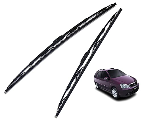 Image of Euro Care Metal Type Wiper Blade Compatibility with TATA Indigo Marina Windshield Car Wiper Blade Size D-24,P-16