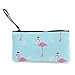 Produktbild N/C Flamingo-Winter-Stil, nahtloses Muster, niedliches Leinen, Münzfach, Reißverschluss, Handschlaufe, Make-up, Federmäppchen für Frauen und Mädchen, personalisierbar