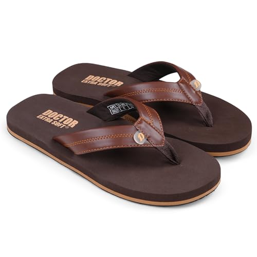 Image of DOCTOR EXTRA SOFT Thong Arch Support Ortho Slippers for Mens| Orthopedic Diabetic & Stylish| Lightweight Comfortable & Casual| Cushion Anti-Skid Bedroom Daily Use House Flip-Flops Gents Boys NEW-D-38