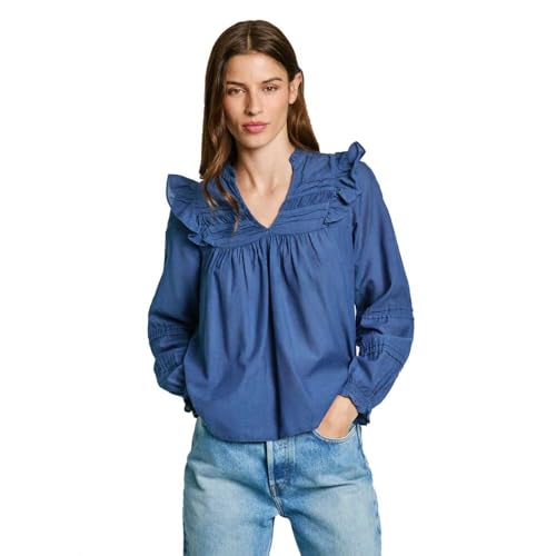 Pepe Jeans Lorely Camisa, Azul (Azul francés), XL para Mujer