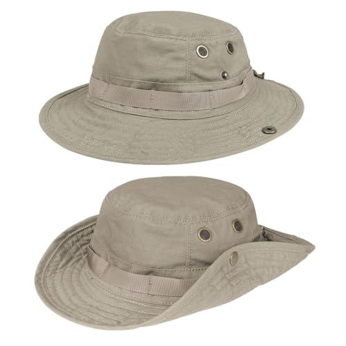IDOGEAR Chapéu Boonie de aba larga para homens e mulheres, pesca, caça, atividades ao ar livre, com