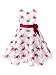 IEFIEL Bébé Filles Robe Baptême Communion Fleur Robe de Bal Princesse Cérémonie Enfant Papillon Robe de Mariée Anniversaire Pageant Fête 2-10 Ans Rouge 2-3 Ans