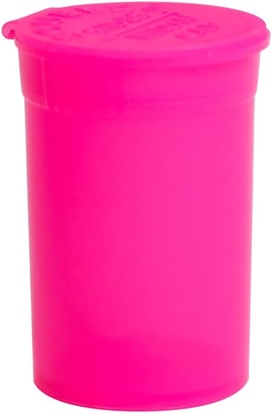 6 Dram Pop Top Bottles, Pill Storage Container, Multi-Color Pack, Airtight Seal, 720 Count (Pink)