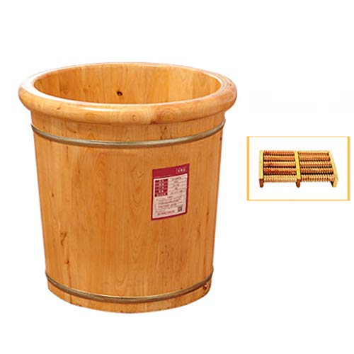 Spa de pies cubeta de madera redonda altura 40cm miniatura 1