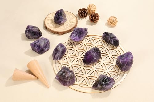 JOVIVI Amethyst Crystal,2pc 1.57"-2.17" Large Amethyst Raw Crystals Stones,Natural Healing Crystals Gemstones Purple Rock Rough Stone for Crystal Lovers Reiki Spiritual Gifts - Image 4