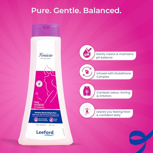 Image of Femivin Intimate Wash - 100ml | Helps to Prevent Dryness, Itching and Irritation | Enriched with Tea Tree Oil | Paraben Free | Suitable For All Skin Types, For Daily Use