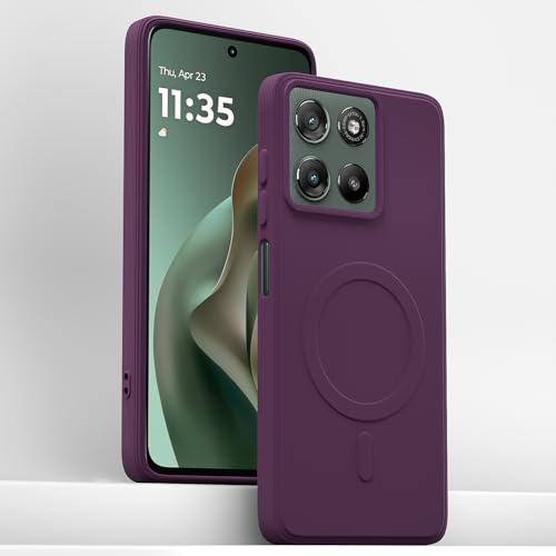 Image of Pikkme Back Cover for Motorola Moto G67 Power 5G / G57 Power 5G Soft Matte Silicone | Slim Fit | Mag-Safe Design (Mag-Safe Not Support) Camera Protection Bumper Case (Purple)