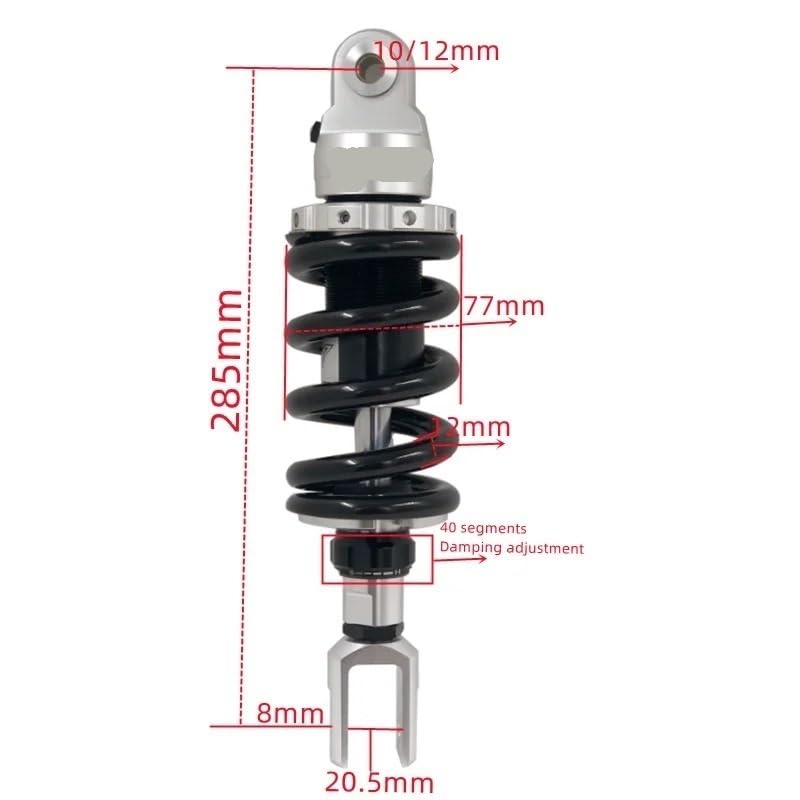 Amortisseur ressort 12mm réglable avec fourches interchangeables - 7