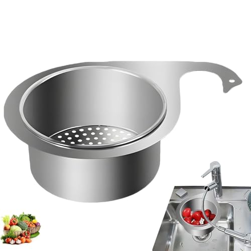 Panier d'évier en Forme de Cygne, passoire evier en Acier INOX,multifonct pour égouttoir Cuisine,Panier de vidange d'évier pour Cuisine (1PCS)