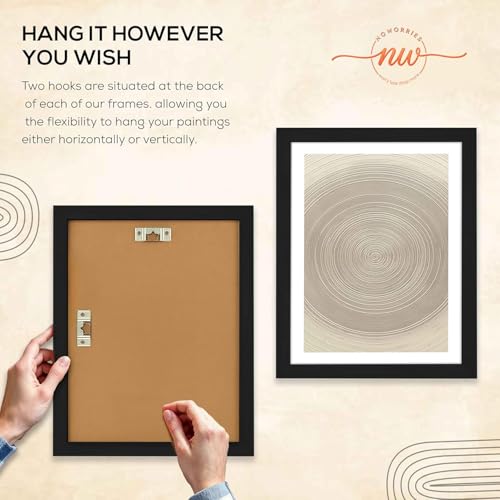 Image of NoWorries Coffee Wall Art Frames Set of 2 | Framed Black & White Coffee Quote Prints, Vintage Kitchen & Bar Decor for Home, Cafe & Dining Room Artwork Framed Paintings (Art-22, 13x19inch)