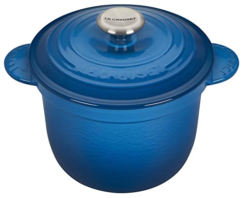 Le-Creuset-Enameled-Cast-Iron-Rice-Pot-with-Lid-Stoneware-Insert-225-qt-Marseille