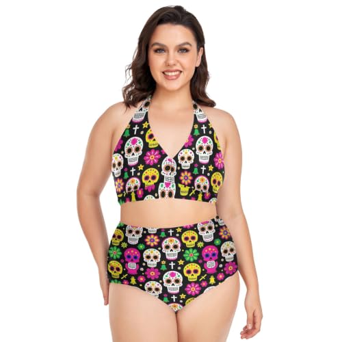 Maillot de bain deux pièces taille haute résolvant le manque de maintien à la plage