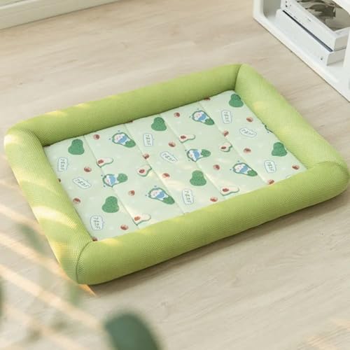 ストライプ ペットベッド スクエア型 洗える 小中大型犬用 ペット マット 40*30 ベッド 犬猫兼用 クッション 柔らかい ベッド ペットハウス マルチカラー ひんやり 犬 グリーン 猫 ペット ベッド スクエアベッド オックスフォード
