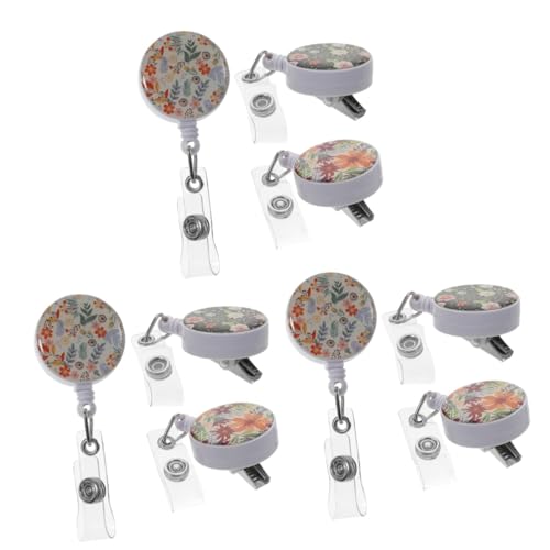 Clips de badge rétractables fleuris pour éviter la perte de cartes