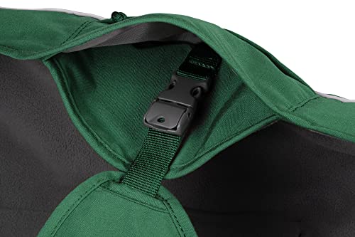 RUFFWEAR Overcoat Fuse 2-in-1-Kombination aus Hundemantel und -Geschirr, mit Fleece Gefütterte Hundejacke, Evergreen M