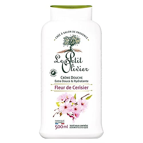 LE PETIT OLIVIER - Crème Douche Extra Douce Fleur De Cerisier 500Ml - Douceur florale pour une peau hydratée et nourrie - Lot De 3 - Vendu Par Lot