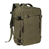 KAUKKO Rucksack Damen Herren mit Laptop Fach 15,6 Zoll für Arbeit, Ausflüge, Uni, 30 * 14 * 42 cm, 40L, 1.13KG (Grün JNL-FH10-08)