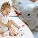 KDIRST Easter Bunny Toy, Rabbit Interactive Hopping Electronic Pet Plush Bunny Toy with Sounds and Movements Animated Walking Wiggle Ears Twitch Nose (White)
