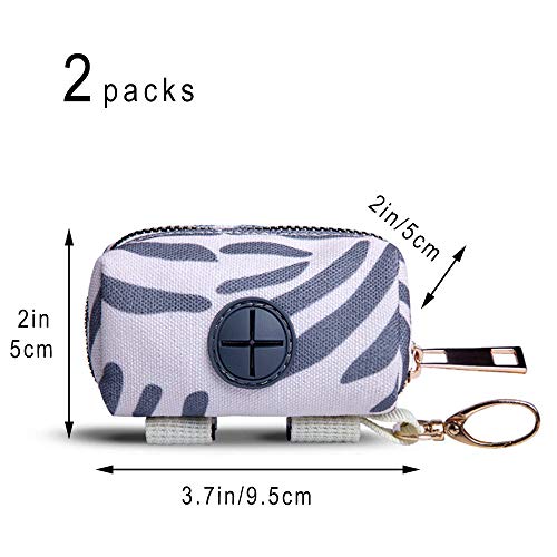 Image of LELE LIFE 2 Pack Fashion Dog Poop Bag Dispenser, Pet Dog Waste Bag Dispenser, Dog Poop bag Holder, Leash Dispenser for Dog Waste Bags, Green Strip and Grey Strip