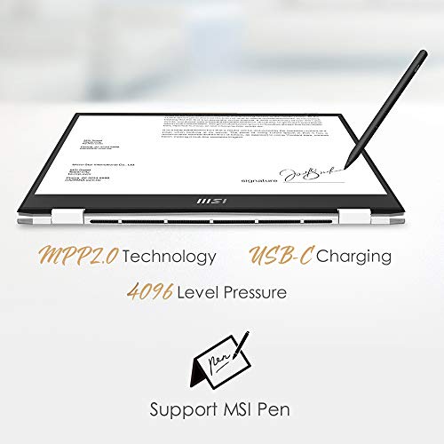 Msi Summit E13 Flip Evo Professional Laptop: 13" Ips-Level Touch Screen, Intel Core I7-1185G7, Iris Xe, 32Gb Ram, 1Tb Nvme Ssd, Win10 Pro, Pure White (A11Mt-020) #TOP1