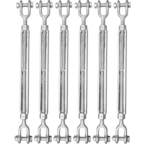 Turnbuckles Drop Forged/Hot Dipped Galvanized Steel Turnbuckles Jaw Jaw (1/4