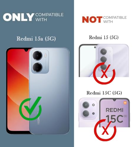 Image of Jkobi Lifetime Anti-Yellow MagSafe Compatible Clear Back Cover Case for Redmi 15A 5G (Sleek Hard Crystal | Shockproof and Camera Protection)