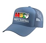 HBCU Women's Basketball | Black College Basketball Pride Trucker Hat with Adjustable Mesh Back, Light Blue