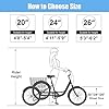 Slsy Adult Tricycles 7 Speed, Adult Trikes 20/24/26 inch 3 Wheel Bikes, Three-Wheeled Bicycles Cruise Trike with Shopping Basket for Seniors, Women, Men. #5