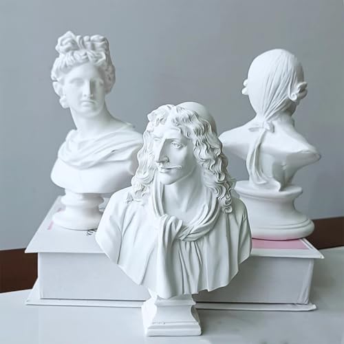 Busto de Agripa de mitología para decorar mesas de hogar 6