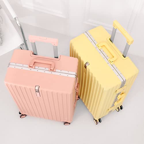 Multifunctional Luggage, Aluminum Frame Trolley Suitcase, Universal Wheel Suitcase, Large Capacity, Password Box (Pink 20 inches)4