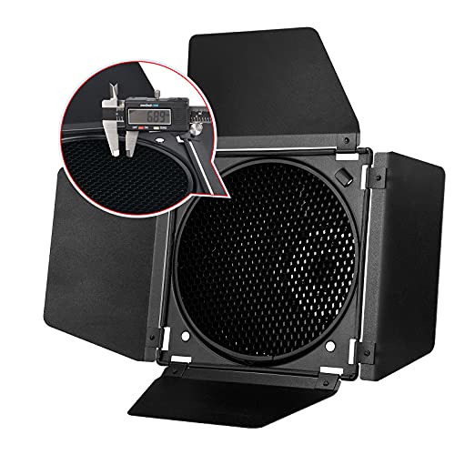 Godox Barn Door & Honeycomb Grid &4 Color Gel Filters Compatible For Standard Reflectors Accessories Kit #TOP3