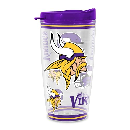 Image of Rico Industries NFL Football Double Wall Mayhem 16oz Tritan Tumbler W Lid