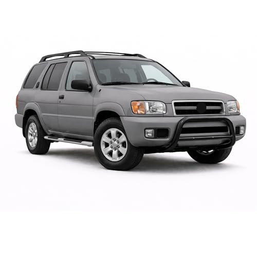 Image of Black Horse A Bar No Skid Plate Black Compatible with 1999-2004 Nissan Pathfinder|1999-2003 Infiniti QX4-CBB-NIB4201