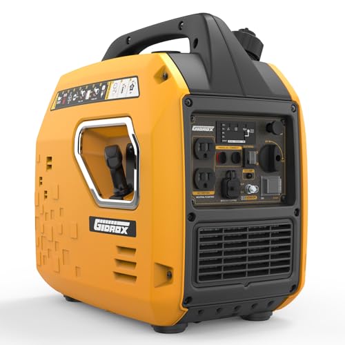 Gidrox 2500W Portable Inverter Generator, Super Quiet Gas Powered, EPA Compliant, RV Ready, CO...