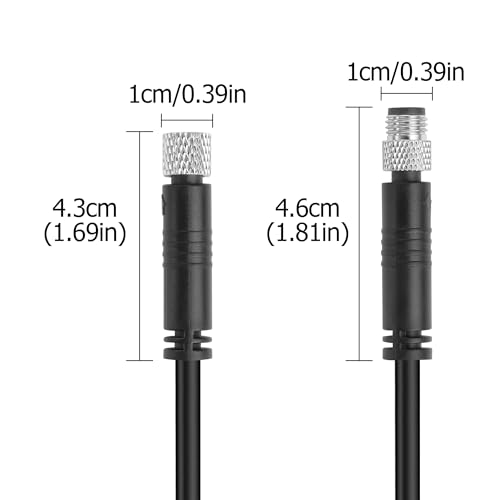YACSEJAO 2 paresCable M8 6 pines serial impermeable miniatura 4