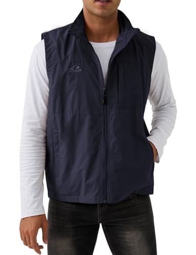 Image of Gihuo Men's Fishing Vest Utility Vest Casual Outdoor Quick Dry Safari Travel Golf Vest Work Vest