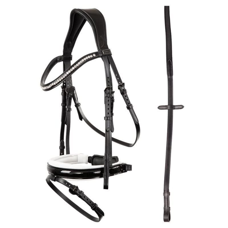 Anky Brida Anatomical Black - Full | Caballo brida | Bitten | Riendas | Cinturón delantero