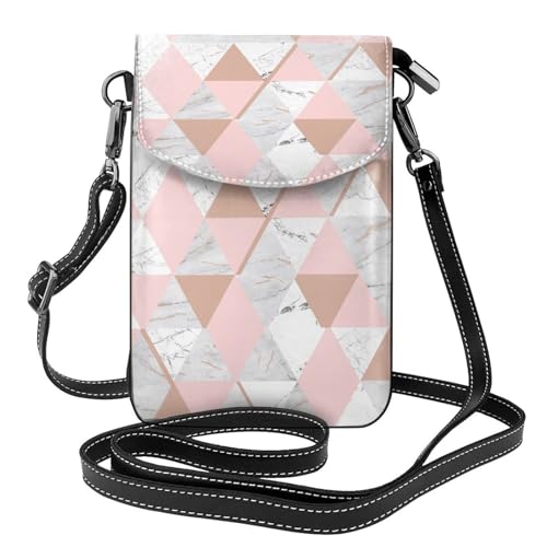 Petit sac bandoulière rose et blanc en cuir PU pour femme