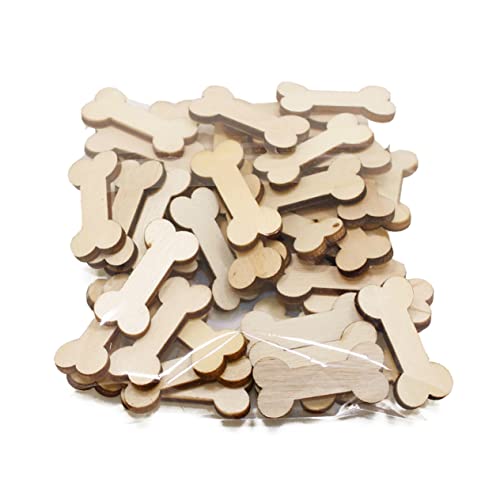 ARTIBETTER 100 Stück Unvollendete Holz Hundeknochen Ausschnitte zum Malen und Dekorieren Diy Holz Bastelbedarf für Kreative Projekte und Dekorationen
