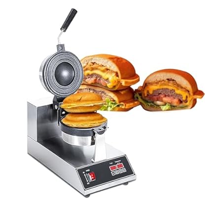 Elektrisch Hamburgerpresse Burgermaschine, kommerzielle Eismaschine, Eismaschine – Digitaler Bildschirm, Eismaschine, mit Timer und Temperatureinstellung, Schinkenkuchen-Füllmaschine, Sandwi