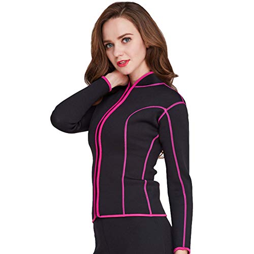 Chaqueta de traje de neopreno para mujer de 2mm, mangas largas, traje de surf modesto miniatura 4