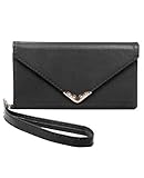 iPhone 7 Case, iPhone 7 Wallet Case, Crosspace Envelope Flip Handbag Shell Women Wallet PU Leather Slim Holster Magnetic Folio Cover with Card Holder Wrist Strap for Apple iPhone 7 4.7
