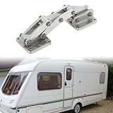 WIKIBB Hidden Door Hinges Aluminum Hidden Scissor Hinge Adjustable Mounting Drawer Scissor Hinges