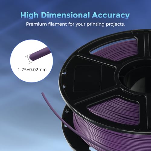 Image of FLASHFORGE Carbon Fiber PLA Filament 1.75mm, Carbon Fiber Reinforced PLA 3D Printer Filament, 1KG Spool Dimensional Accuracy + /- 0.02mm, High Strength & High Abrasion-Resistance (Iris Purple)