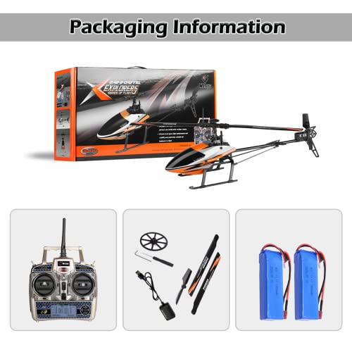 Wltoys V950 Remote Control Helicopter, 6 Channel Brushless Rc Helicopters With 3D/6G Mode, 2.4Ghz Rc Aircraft Rty For Kids, Adults, Beginners, Flybarless #TOP5