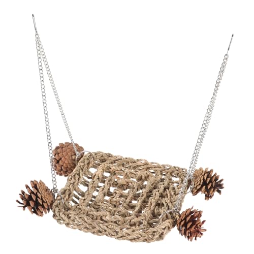 Sosoport Bird Swing Hammock for Parrots Handmade Bird Hammock Sleeping Mat Durable Bird Resting Nest for Pet Cage Bird for Cockatiels Budgies