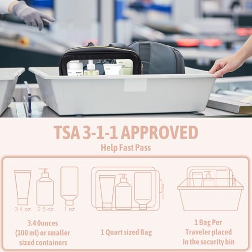 YOPCDJ 5PCS Diaper Bag Organizer Pouch Set, TSA Approved Toiletry Bag，Clear Waterproof TPU Makeup Bag Set Travel Organizer Bags for Women and Kids,Mothers Day Gifts - Thumbnail 7